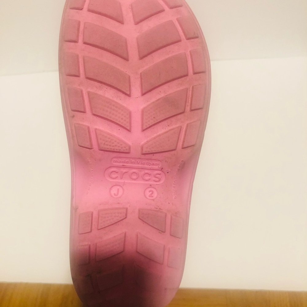 Crocs boots pink girls size junior 2 - Picture 4 of 6